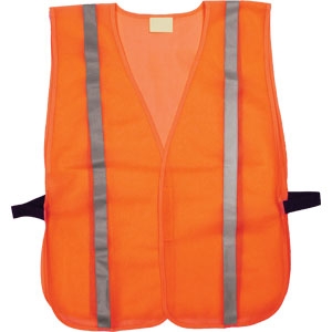 TruForce SVGN2OCH General-Purpose Mesh Safety Vest, Orange w/ 1" Silver Stripes