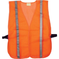 TruForce SVGN2LCH General-Purpose Mesh Safety Vest, Lime w/ 1" Silver Stripes