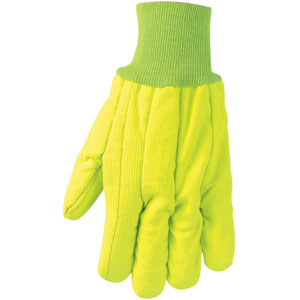 MCR Safety 9018CDY Hi-Vis Gloves Nap-In,Corded,Yellow,(Dz.)