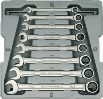 Gearwrench 9308 8 Pc. Combination Ratcheting Wrench Set-SAE