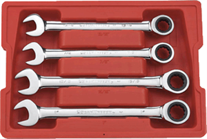 Gearwrench 9309 4 Pc. Combination Ratcheting Wrench Set-SAE