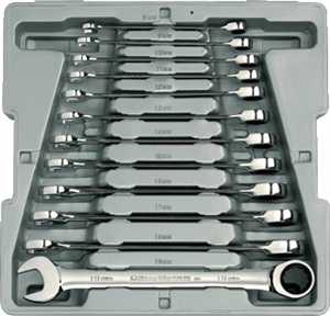 Gearwrench 9412 12 Pc. Combination Ratcheting Wrench Set-METRIC