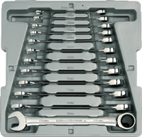 Gearwrench 9412 12 Pc. Combination Ratcheting Wrench Set-METRIC