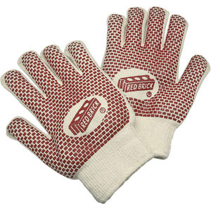 MCR Safety 9460K Red Brick&reg; Terry Nitrile Blocks 2 Sided Gloves,L,(Dz.)