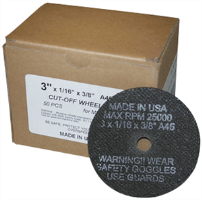 S & G Tool Aid 94870 3" X 1/16" CUT-OFF WHEELS - 50 Pack