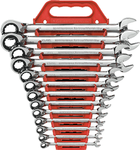 Gearwrench 9509N 13 Pc. Rev. Non-Capstop Combination Ratcheting Wrench Set