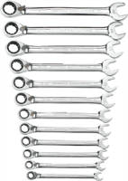 Gearwrench 9620N 12 Pc. Rev. Non-Capstop Combination Ratcheting Wrench Set-METRIC