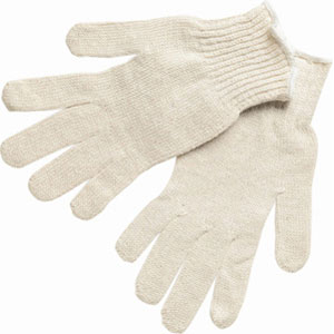 MCR Safety 9638M 7 Gauge Knit Gloves,Eco. Cotton/Poly,Hemmed,M,(Dz.)