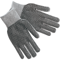 MCR Safety 9662SM PVC Coated Gloves w/ 2-Sided Dots,Gray, Small