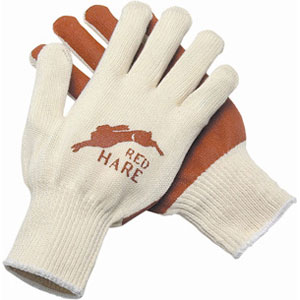 MCR Safety 9670L Red Hare&#153; Nitrile Palm String Knit,L,(Dz.)