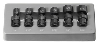 Grey Pneumatic 9706U 1/4'' Drive Standard Fractional Universal Set