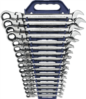 Gearwrench 9902 16 Pc. Flex Combination Ratcheting Wrench Set-METRIC