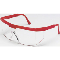 MCR Safety 99940 Excalibur® Safety Glasses,Red Frame,Clear Lens