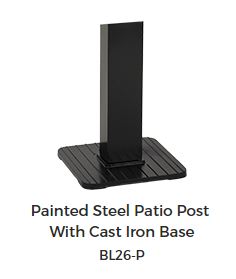Broilmaster BL26-P Black Patio Post with Cast Iron Base