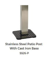 Broilmaster SS26-P Stainless Steel Patio Post with Cast Iron Base
