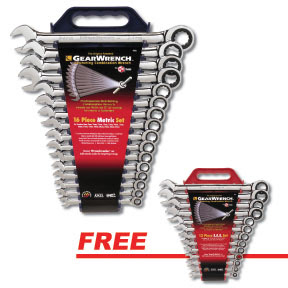 Gearwrench 9416 16 Pc. Combination Ratcheting Wrench Set-METRIC Gearwrench 9416 16 Pc. Combination Ratcheting Wrench Set-METRIC