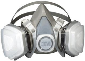 3M 07192 Dual Cartridge Half Mask Respirator, Medium