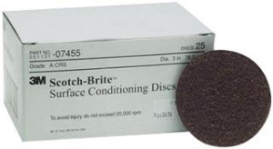 3M 07455 3" Coarse Surface Conditioning Discs, 25 Ct.