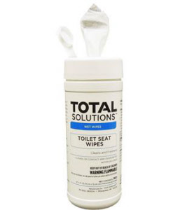 Total Solutions 1500 Toilet Seat Wipes, 6 x 6&#34; 160 Ct., 6/Cs.