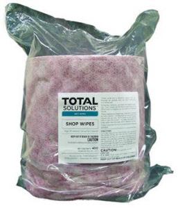 Total Solutions 1539SHO Shop Wipes, 8&#34; X 12&#34;, 2 Refill Bags/Cs