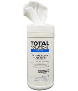 Total Solutions 1558 Crystal-Clear Glass Wipes, 7&#34; X 8&#34;, 6/Cs