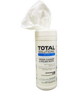 Total Solutions 1565 Wood Cleaner &amp; Polish Wipes, 10&#34; X 12&#34;, 6/Cs