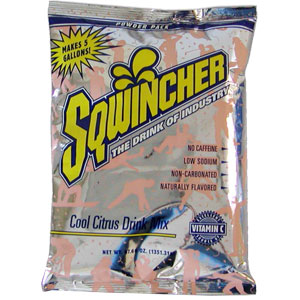Sqwincher 016402 5 Gal. Powder Packs, Cool Citrus,16/Cs.