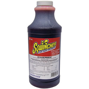 Sqwincher 020221 32 oz Liquid Concentrate, Cherry,12/Cs.