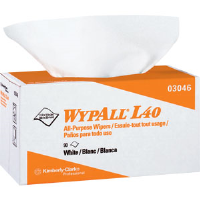 Kimberly Clark 03046 Wypall® L40 Wipers, Pop-Up Box, White, 9 Boxes/90 ea