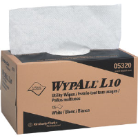 Kimberly Clark 05320 Wypall® L10 Utility Wiper, Pop-Up Box, White, 18 Boxes/125 ea