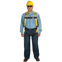MSA 10072483 Workman Harness w/ Qwik-Fit Chest/Leg Straps,B/H D-Rings, Std.
