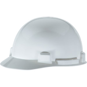 MSA 10074067 SmoothDome&#153; Slotted Cap w/4 Point Fas-Trac&reg;, White