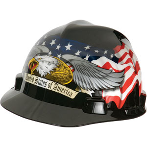 MSA 10079479 V-Gard&reg; Hard Hat, American Eagle