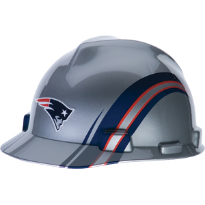 MSA 10098082 Officially Licensed NFL V-Gard® Hard Hats, New England Patriots