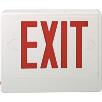 AC Red Exit Sign w/Battery Back-Up