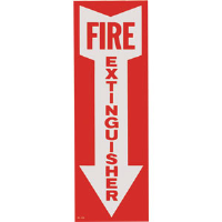 "FIRE EXTINGUISHER" Arrow Self-Adhesive, Vinyl Sign