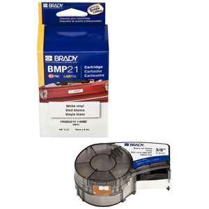 Brady 110902 BMP&#153;21 Mobile Printer Labels,B580 Vinyl,3/8&#34;,21&#39;