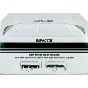 Impact Products 1111 Half-Fold Toilet Seat Covers (1000)