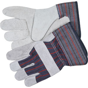 MCR Safety 12010M Industry Grade Economy Leather Gloves,2.5&#34; Cuff,M,(Dz.)