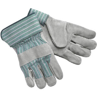 MCR Safety 1350 Leather Gloves w/Rubberized 2-1/2"Cuff,(Dz.)
