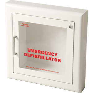 J L Industries 1417F12 Life Start AED Semi-Recessed Wall Cabinet w/Siren