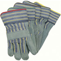 MCR Safety 1420A Select Leather Gloves,Blue Knit Wrist,(Dz.)