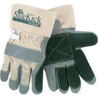 MCR Safety 16025L Side Kick® Gloves Double Leather, Kevlar Thumb/Fingers,L,(Dz.)