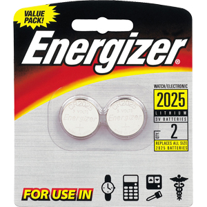Energizer 2025 3V Coin Lithium Batteries (2/Pk) 2025BP-2