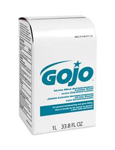 Gojo 2112-08 Ultra Mild Antimicrobial Lotion Soap, 1000ml NXT, 8/Cs.