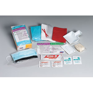 First Aid Only 214-P 16-Piece Bodily Fluid Clean-Up Kit, Disposable Tray