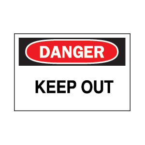 Brady 22111 &#147;Danger: Keep Out&#148; Sign, 7&#34; x 10&#34;, Plastic, B-401