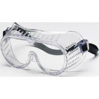 MCR Safety 2220R Perforated Goggles w/ Rubber Strap,Clear