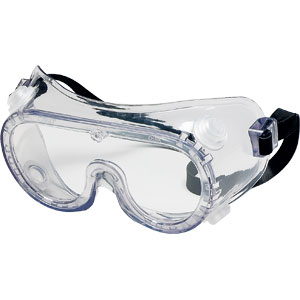 MCR Safety 2235R Chemical Splash Goggles w/Indirect Vent,Clear AF