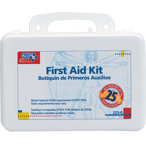 First Aid Only 223-G 25-Person, 106-Pc. Kit w/Gasket (Plastic)